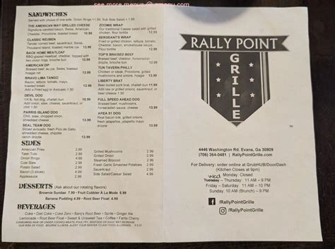 So click on through and check out our new website. . Rally point grille evans menu